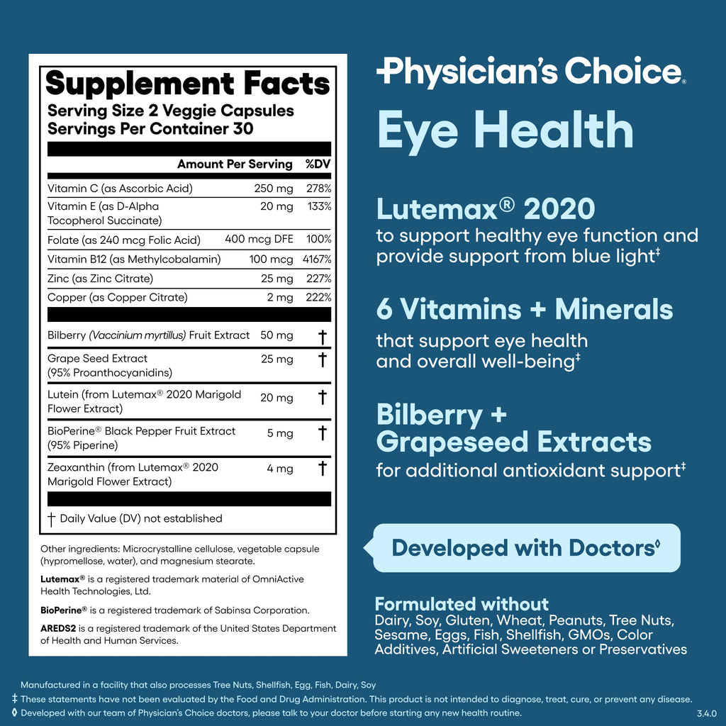 Physician's Choice Eye Health Lutein Zeaxanthin - 60 Capsules - image 6