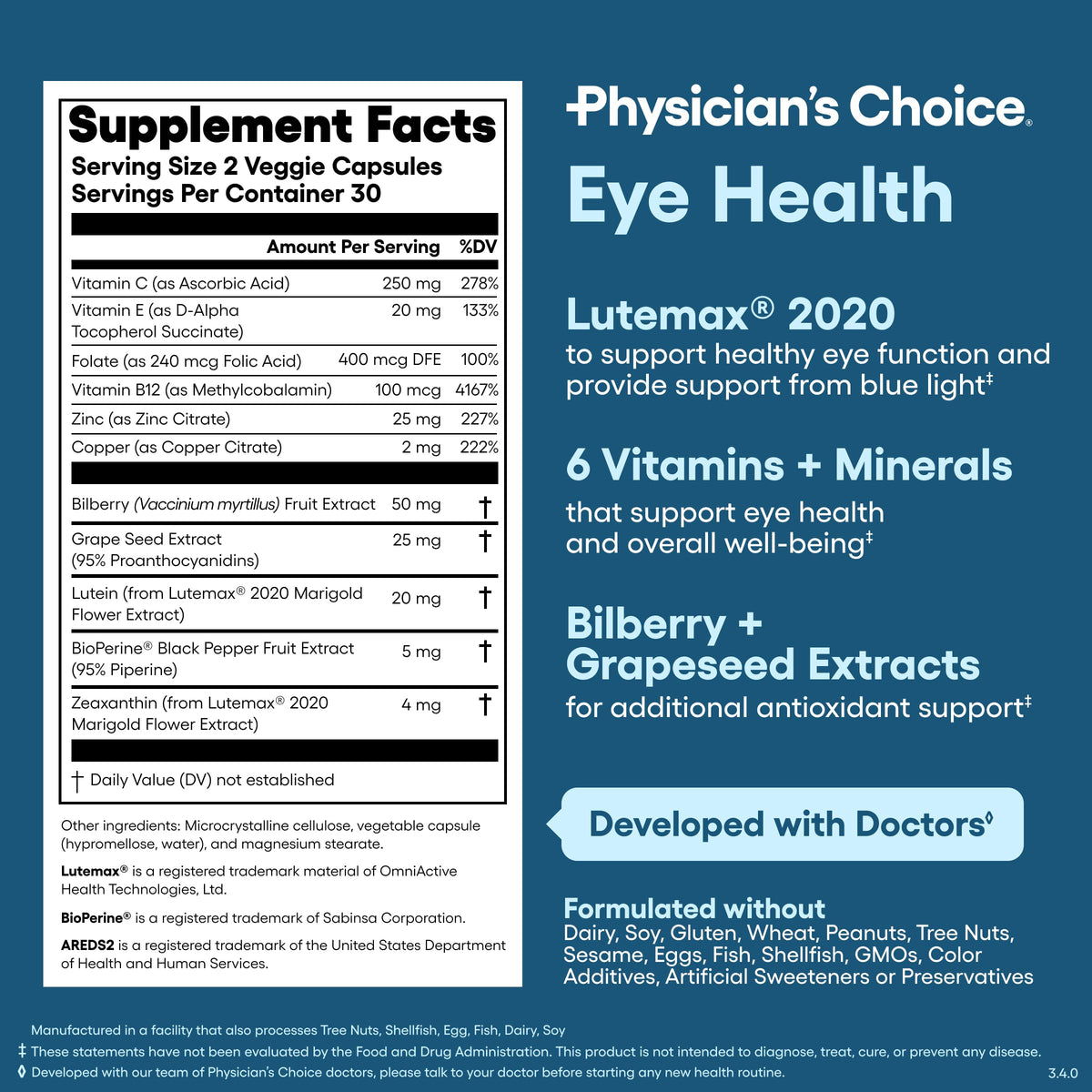 Physician's Choice Eye Health Lutein Zeaxanthin - 60 Capsules - image 6