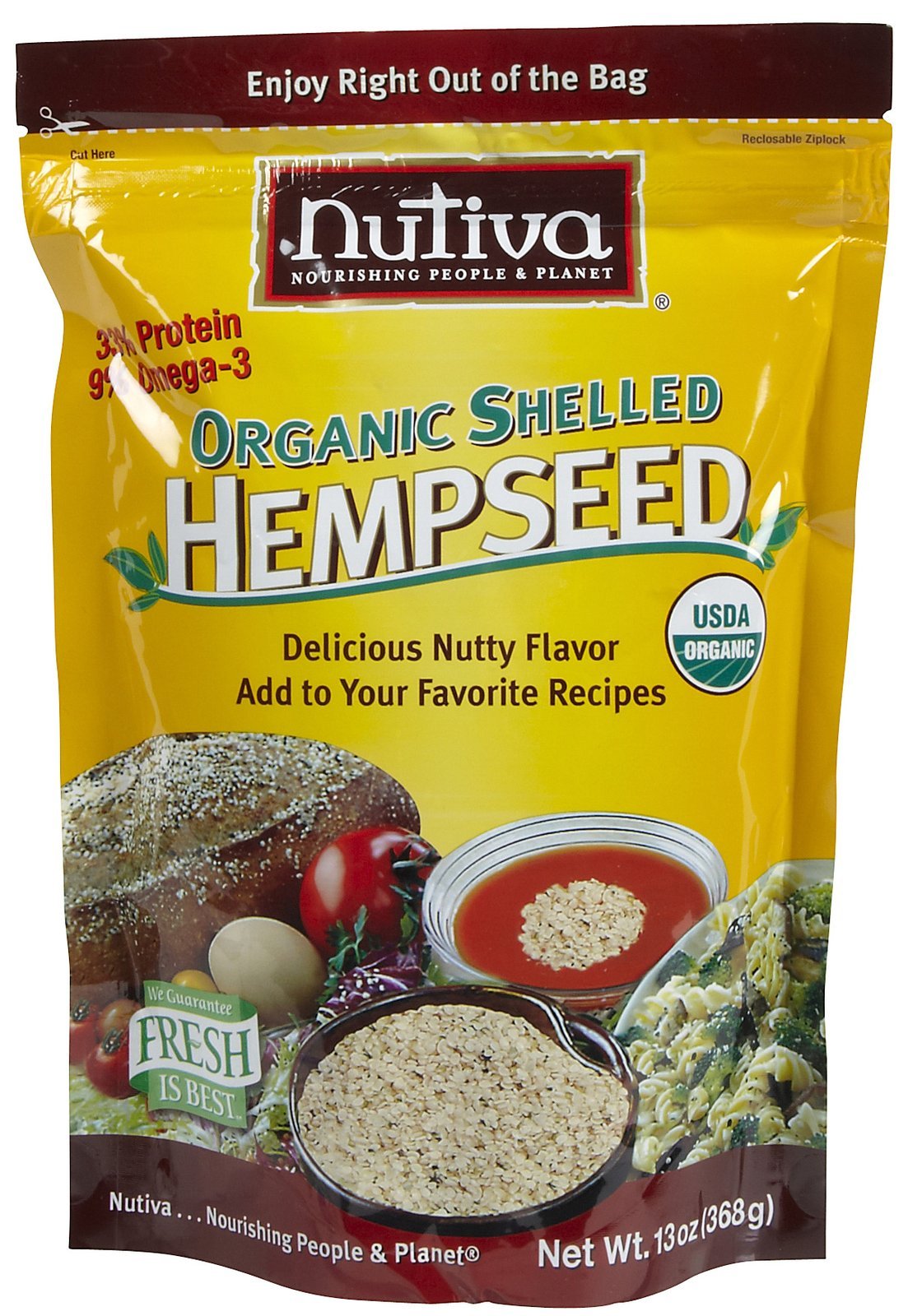 Nutiva Organic Shelled Hempseed - 12 oz
