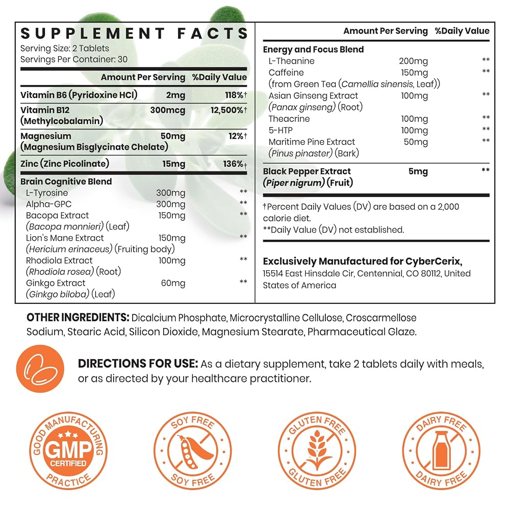 CyberCerix Brain Supplement - Nootropic Brain Supplement