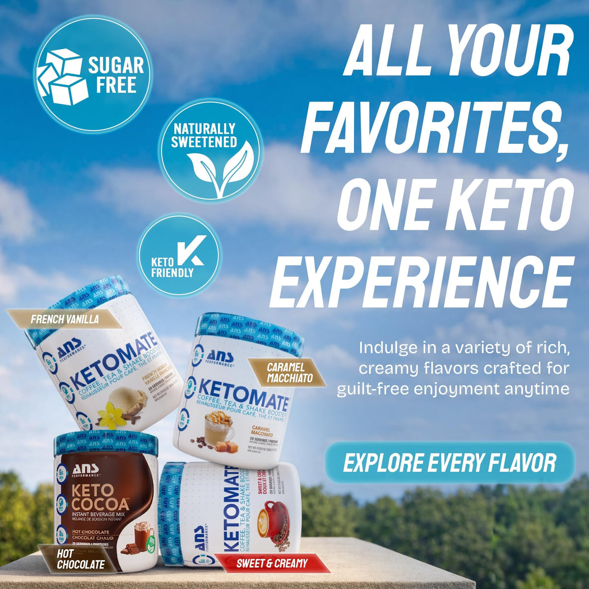 ANS Performance Ketomate Sugar Free Coffee Creamer Powder - 20 Servings - image 6