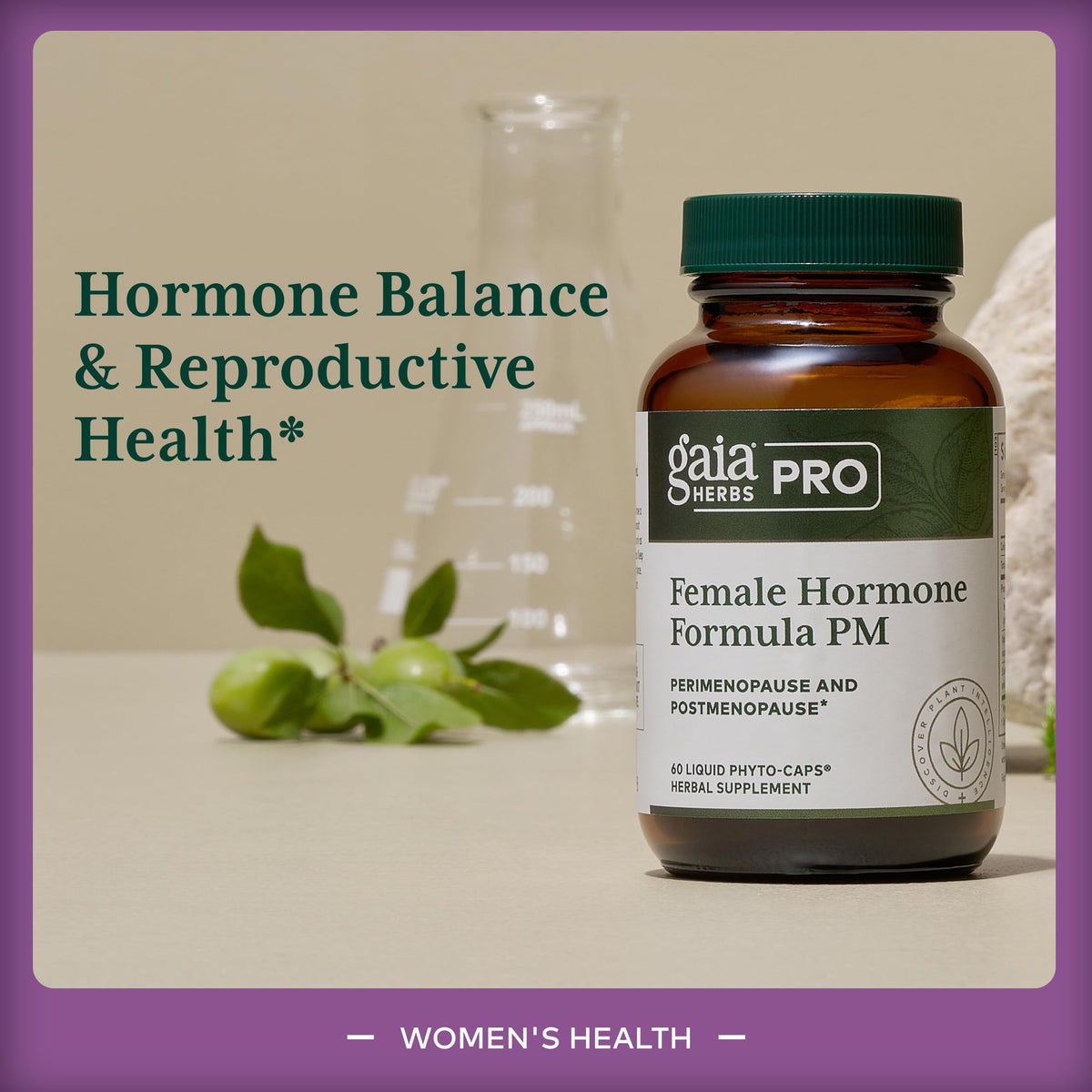 Gaia Herbs PRO Female Hormone Formula PM - 60 Vegan Capsules - image 3