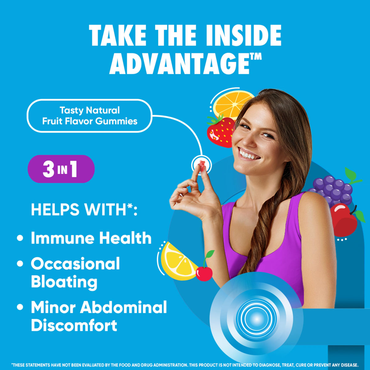 Digestive Advantage Probiotics Gummies with Vitamin D - 80 Count - image 2