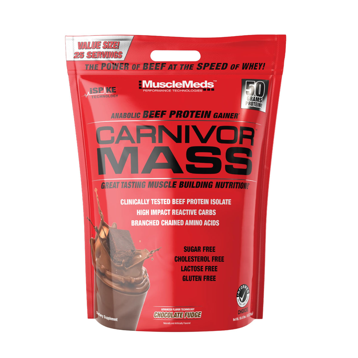 MuscleMeds Carnivor Mass Chocolate Big Steer 1250 - 15 Lb