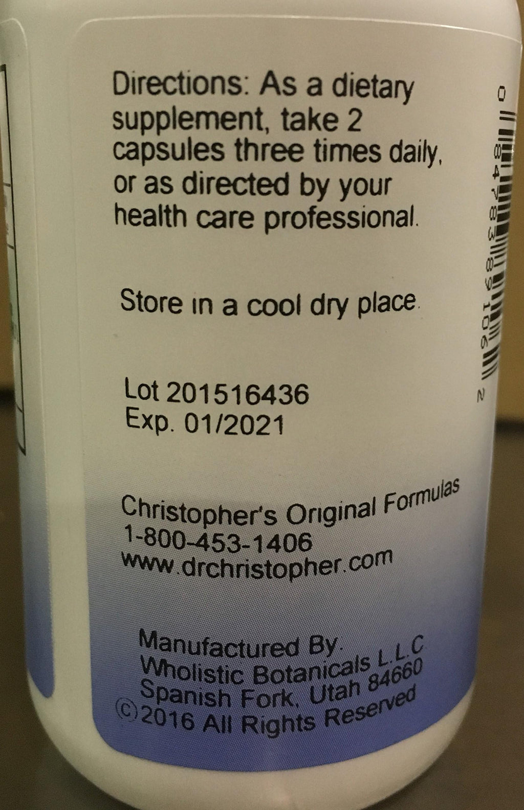 Christopher's Original Formulas Bilberry Eye 425 mg - 100 Vegetarian Capsules - image 2