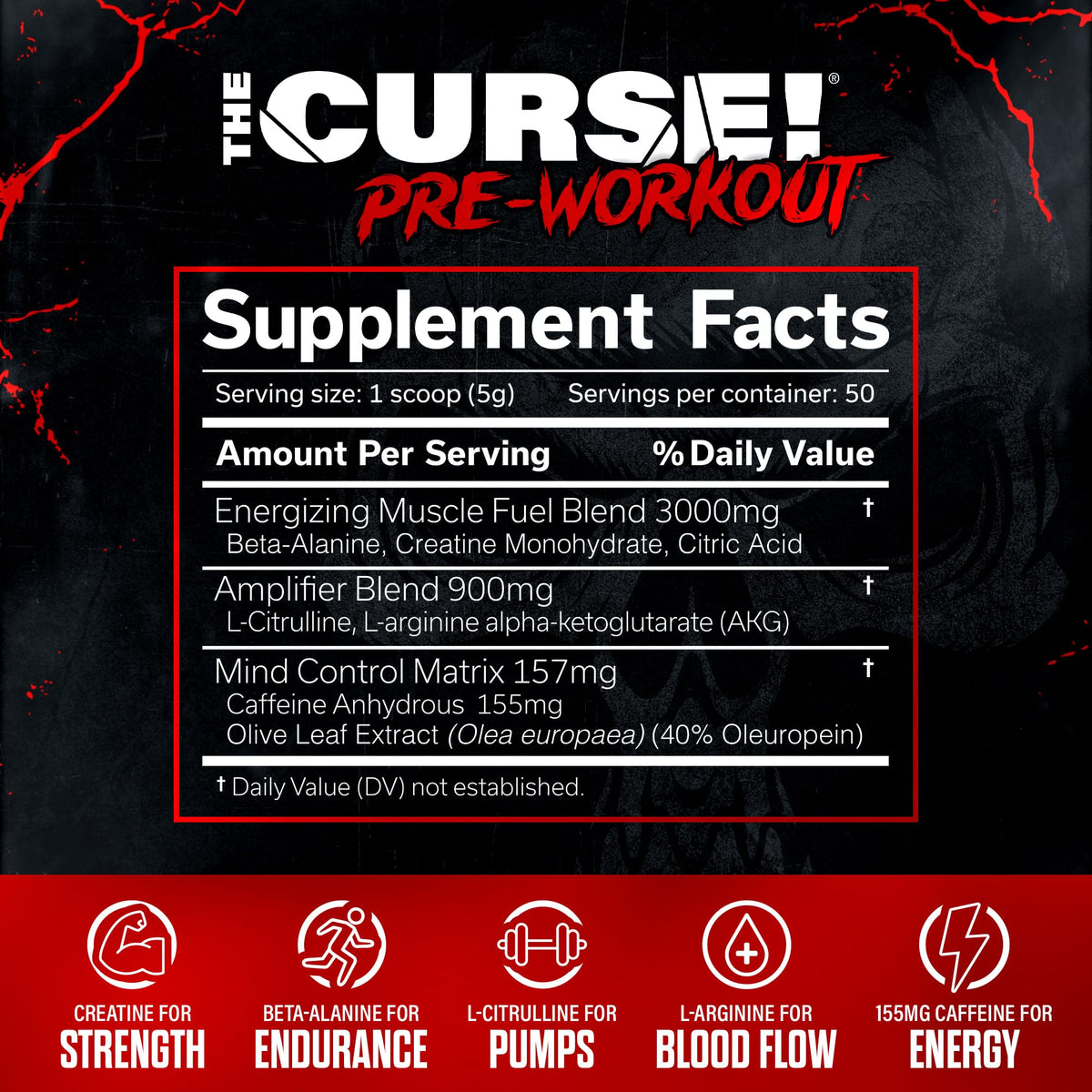 JNX SPORTS The Curse! Pre Workout Powder for Men & Women