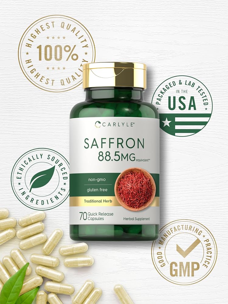 Carlyle Saffron Extract Supplement - 70 Capsules - image 6