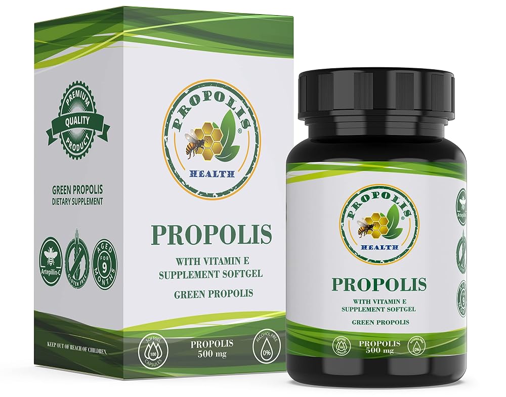 Propolis Health Propolis Capsules 1000mg with Vitamin E - 100 Capsules