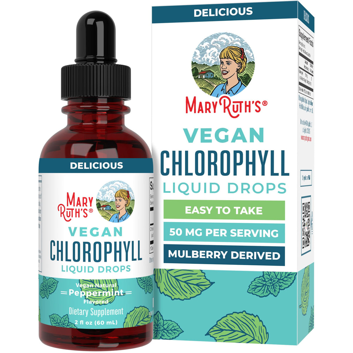 MaryRuth's Chlorophyll Liquid Drops Minty Flavor - 2 Fl Oz