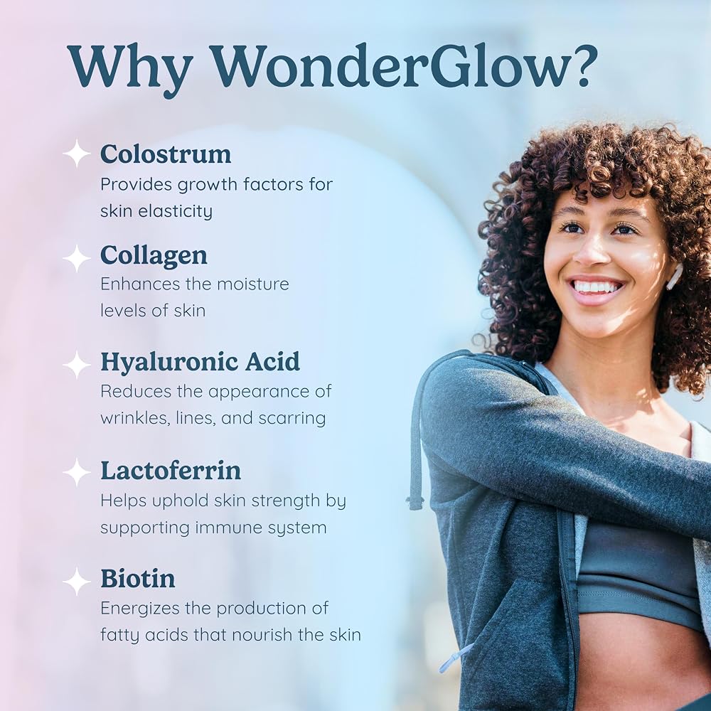 WONDERCOW Hair Skin and Nails Vitamins with Collagen - 90 Capsules - image 4