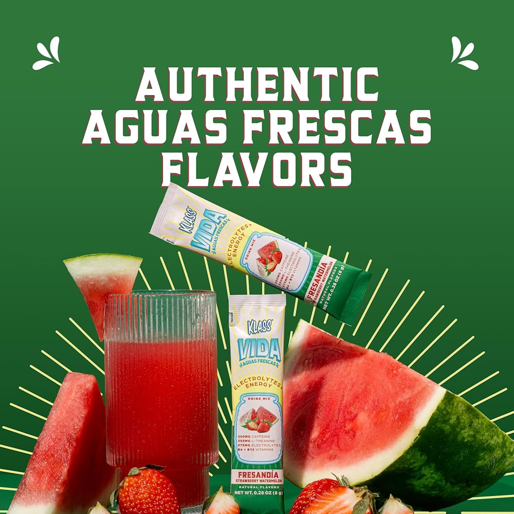 KLASS VIDA Hydration + Energy Sugar-Free Powder Packets Electrolyte