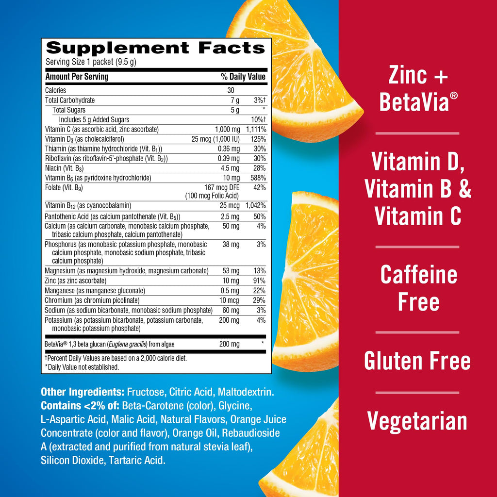 Emergen-C Immune+ Triple Action Immune Support Powder - 30 Packets - image 6