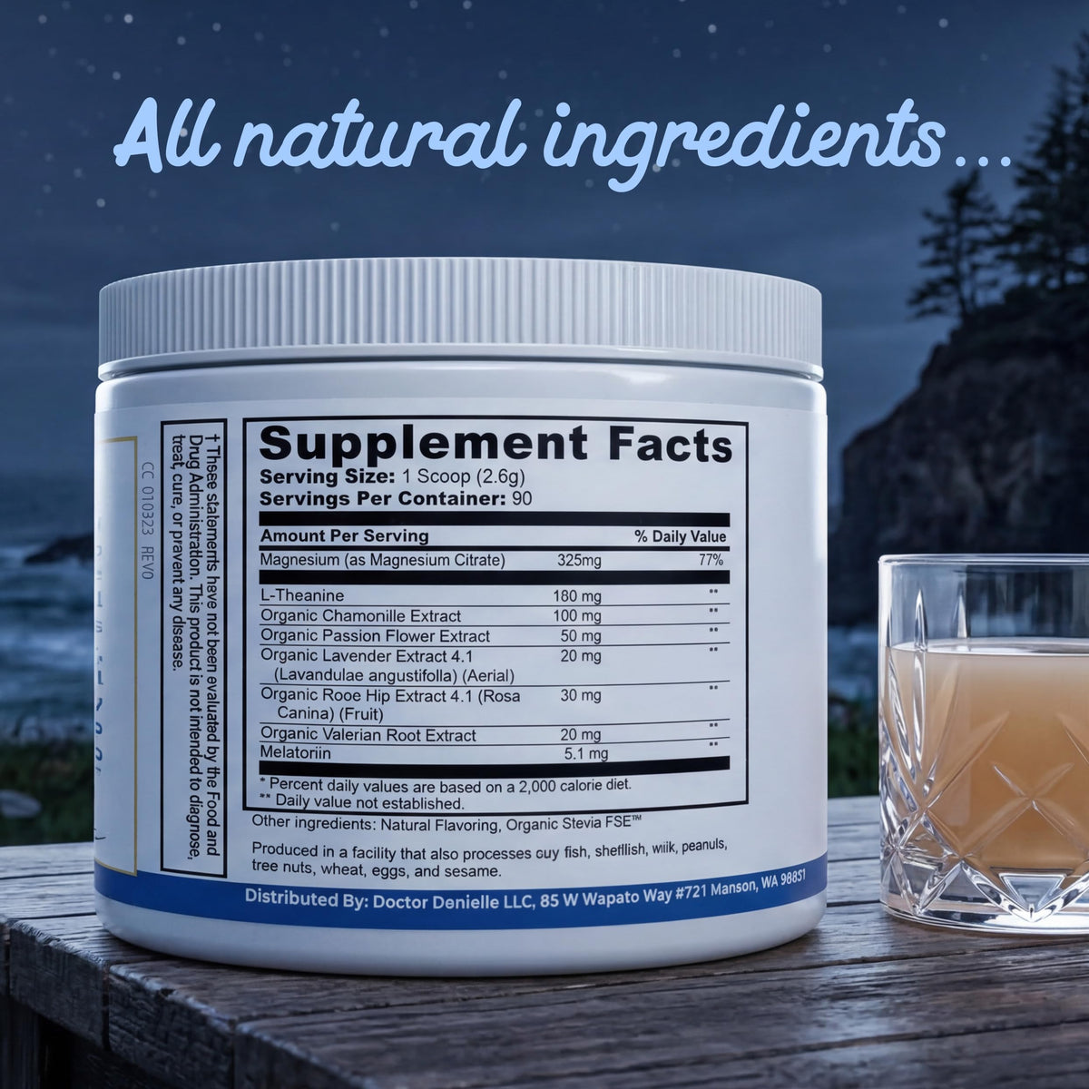 Doctor Danielle SleepBliss Nighttime Drink Mix for Sleep - 30 Servings - image 4