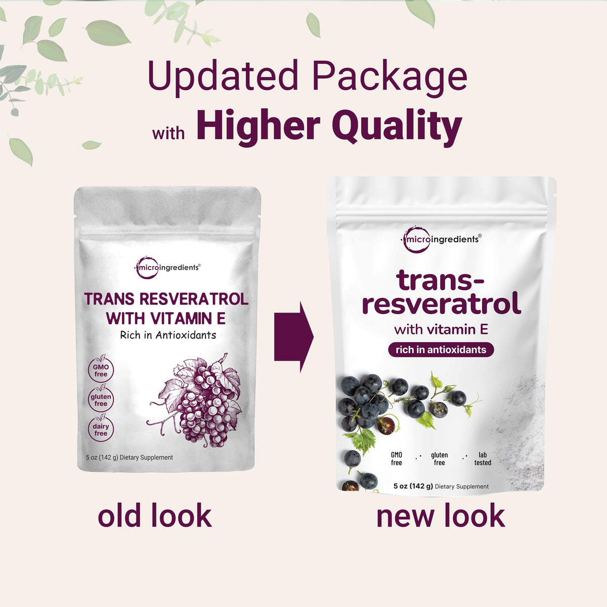Micro Ingredients Pure Trans-Resveratrol Powder with Vitamin E - 5 Ounce - image 3