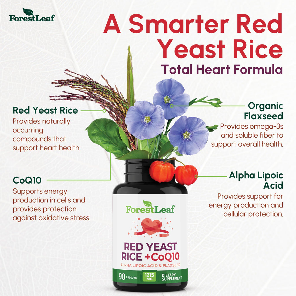 ForestLeaf Red Yeast Rice 1215 mg - 90 Vegetarian Capsules - image 2
