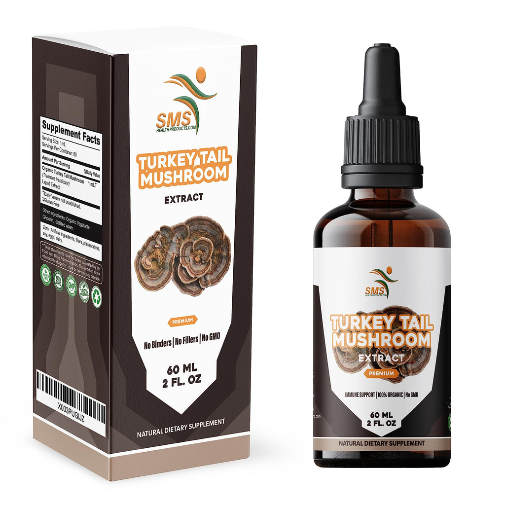 SMSHEALTHPRODUCTS.com Turkey Tail Mushroom Drops - 2 fl oz