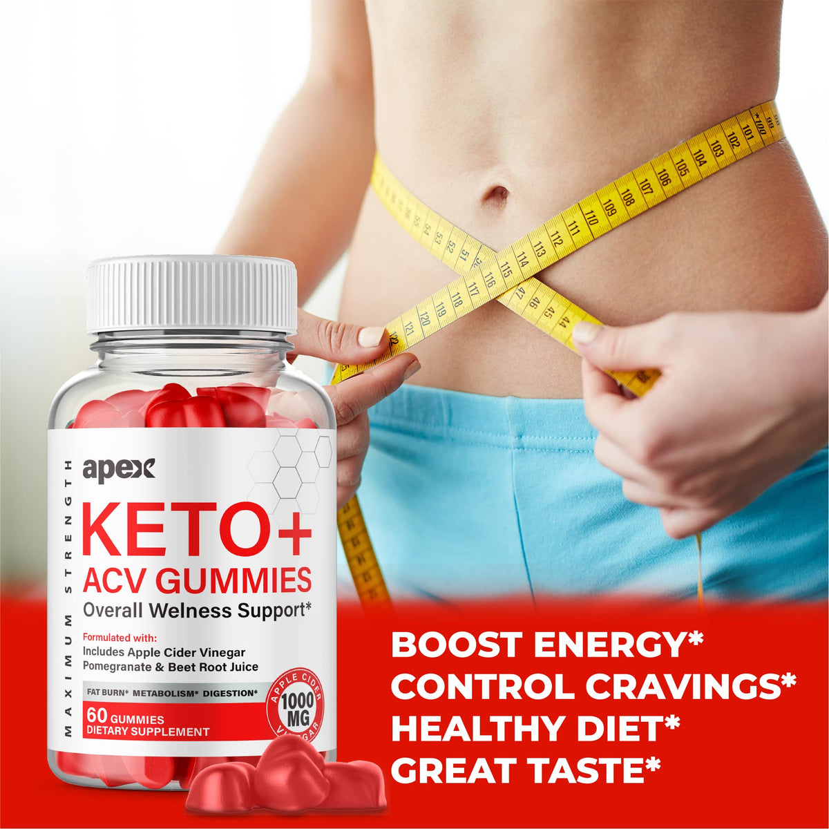 IDEAL PERFORMANCE Apex Keto ACV Gummies - 300 Count - image 4