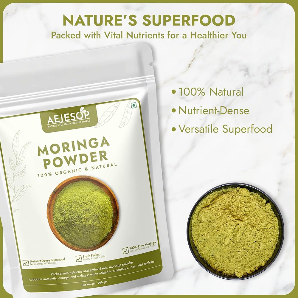 AEJESOP Organic Moringa Oleifera Leaf Powder - 7 oz - image 4