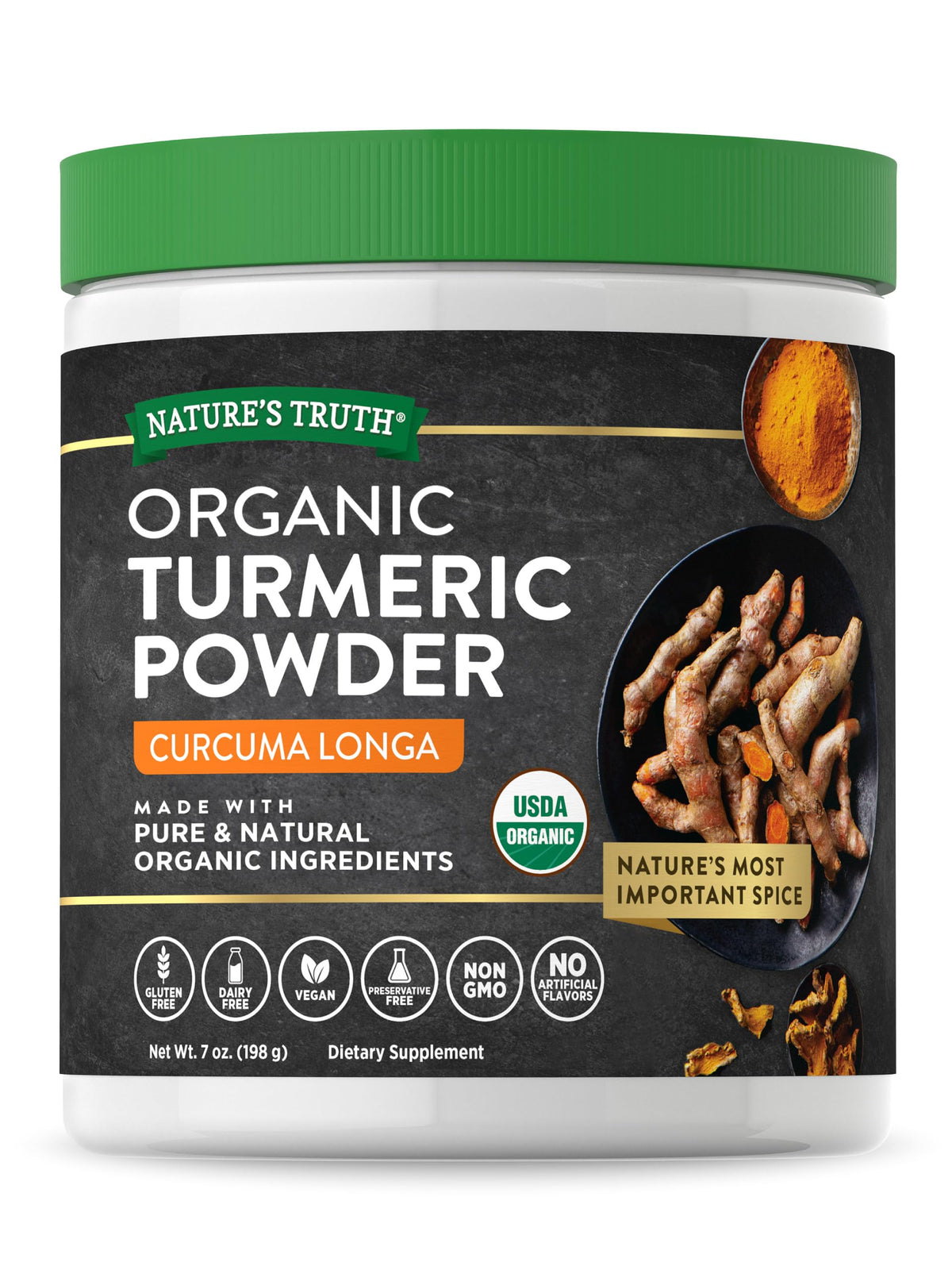 Nature's Truth Organic Turmeric Supplement Powder - 7 oz