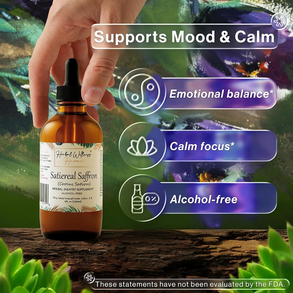 Herbal Wellness Hawaii Saffron Drops Liquid Extract - 4 fl oz - image 5