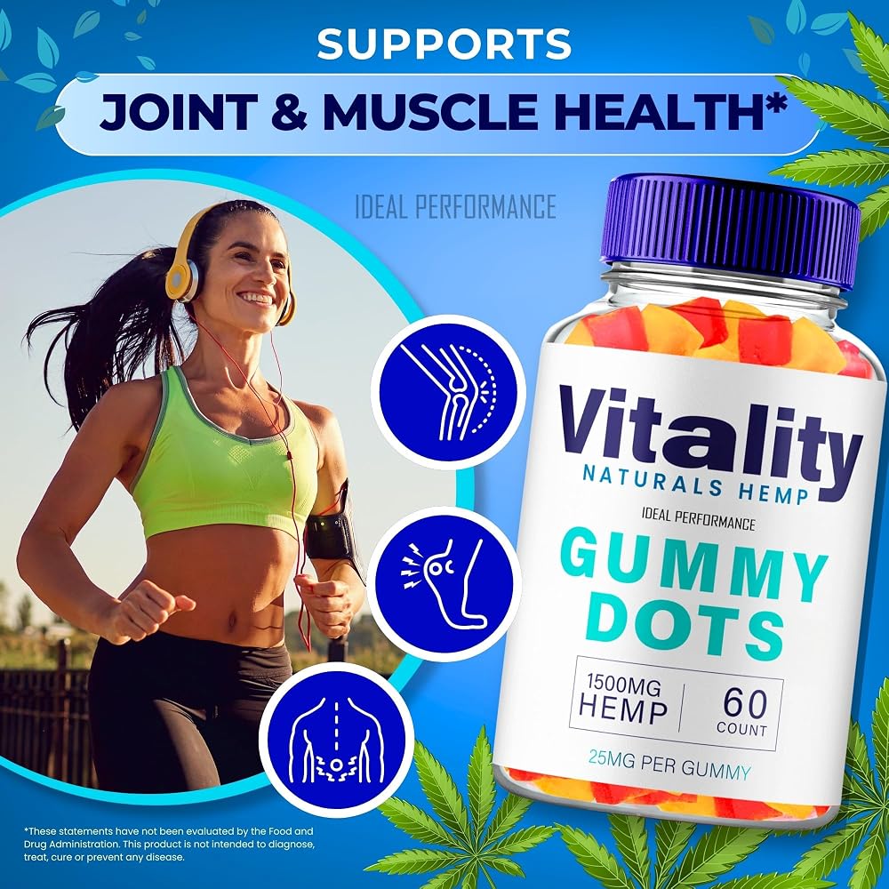 IDEAL PERFORMANCE Vitality Gummy Dots Hemp Gummies - 60 Gummies - image 4