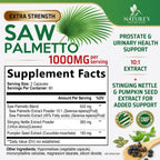 Nature's Nutrition Saw Palmetto for Men - 3X Strength Prostate Health