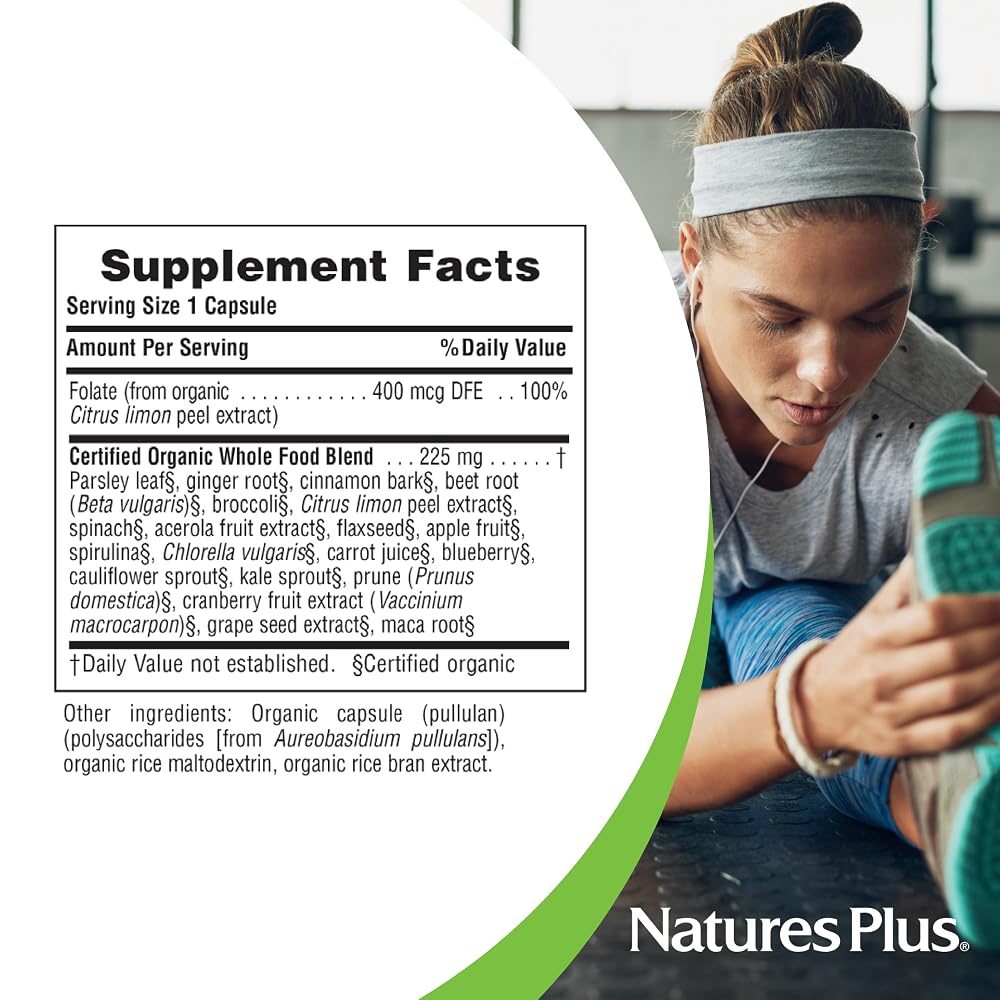 NaturesPlus Source of Life Garden Folate - 60 Capsules - image 4