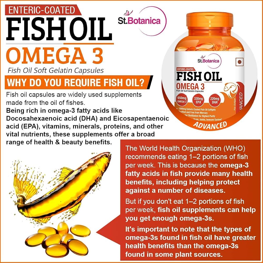 St.Botanica Fish Oil 1000 mg Double Strength - 60 Softgels - image 5