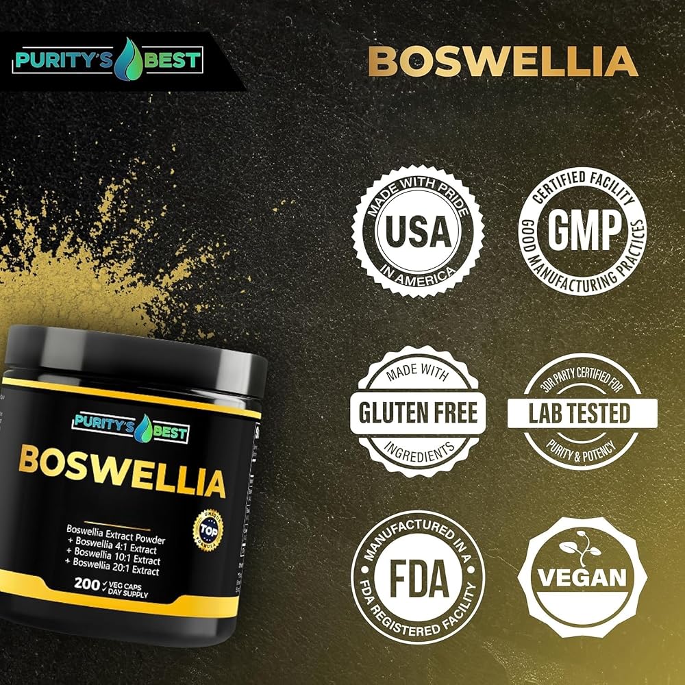 Purity's Best Boswellia Serrata Extract Immune Support - 200 Vegetarian Capsules - image 5