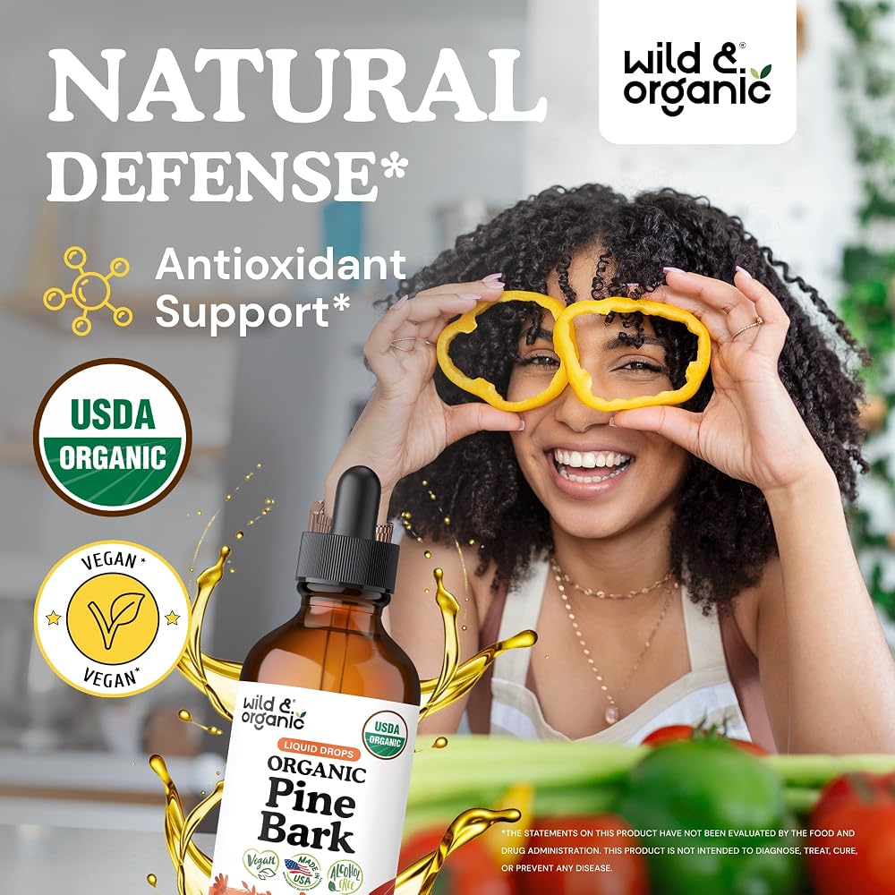 Wild & Organic Pine Bark Extract Drops Antioxidant Support - 4 fl oz - image 2