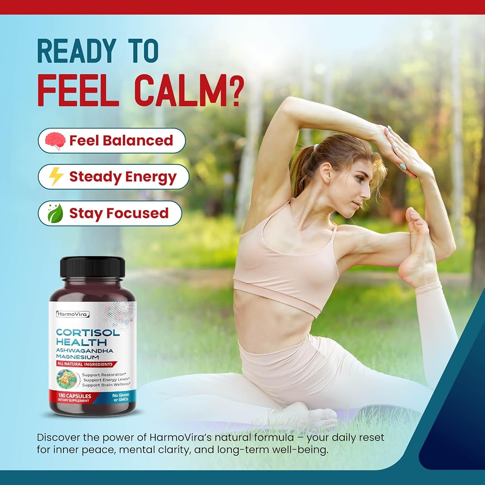 HarmoVira Cortisol Health 14-in-1 for Energy & Brain Wellness - 180 Capsules - image 2