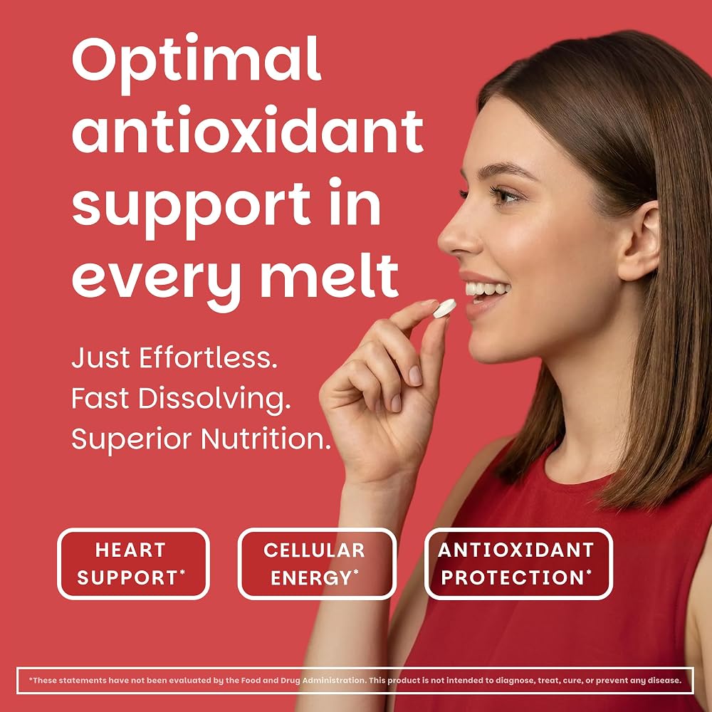 EZ Melts Dissolvable Ubiquinol 100 mg, Apple