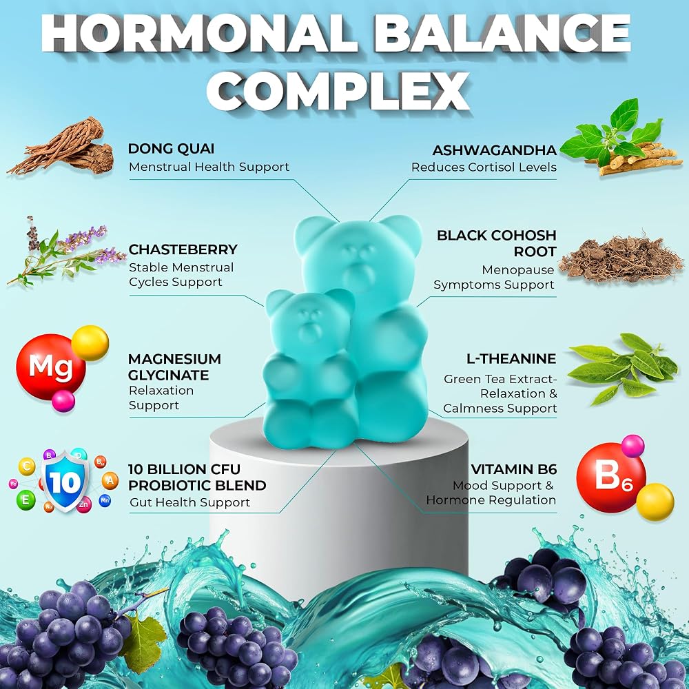 KEY ELEMENTS PMS Gummies Hormonal Balance for Women - 60 Gummies - image 3