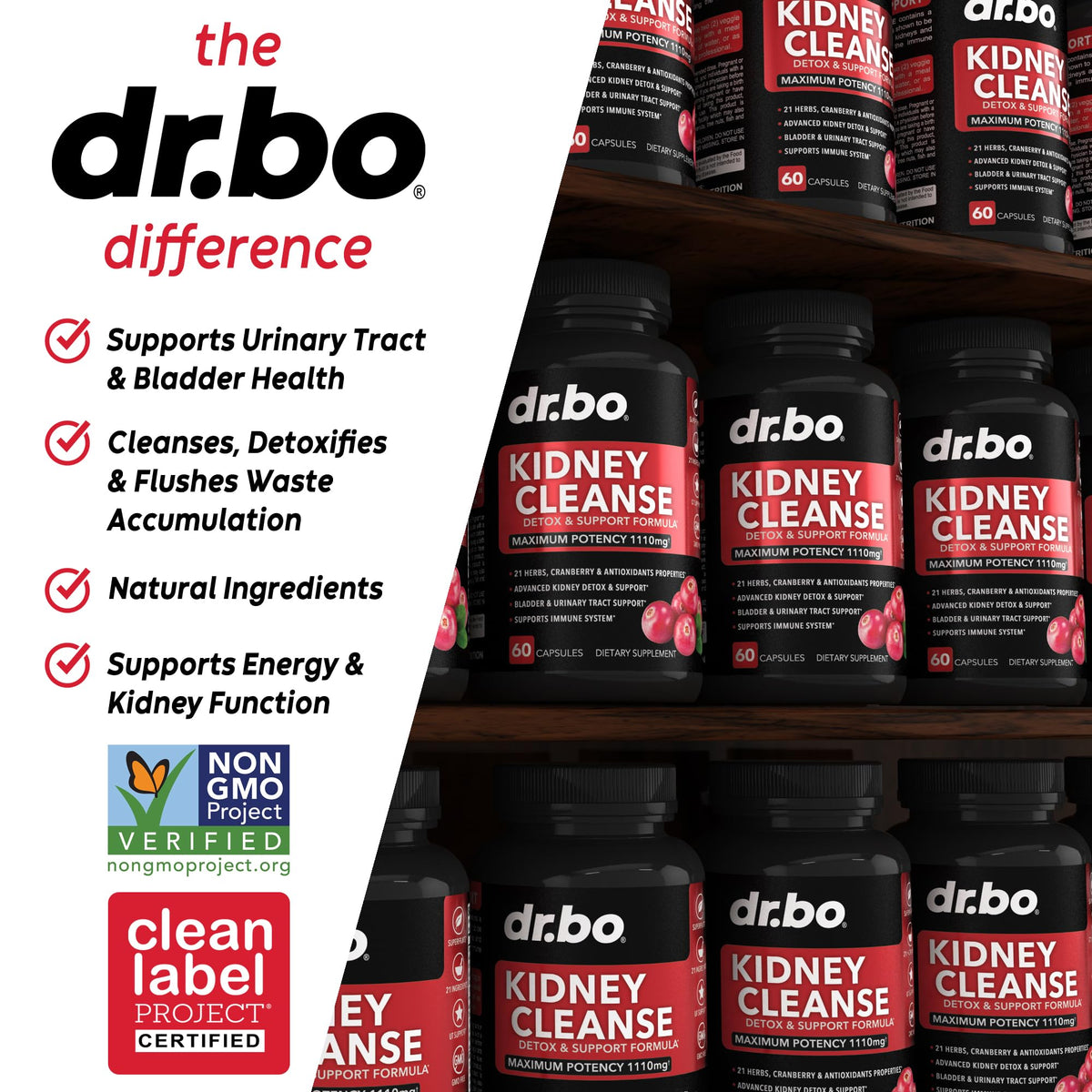 DR. BO Kidney Cleanse Detox Support Supplement - 60 Capsules - image 4
