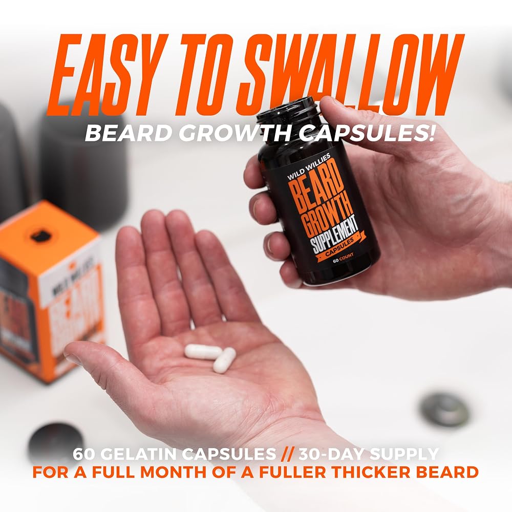 Wild Willies Beard Growth Vitamins for Men - 60 Capsules - image 2