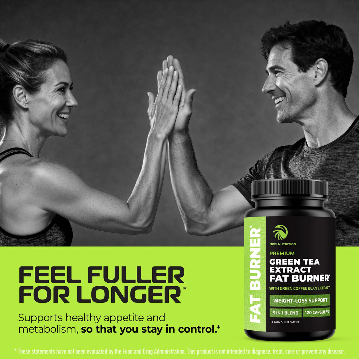 Nobi Nutrition Green Tea Extract Fat Burner - 120 Capsules - image 4