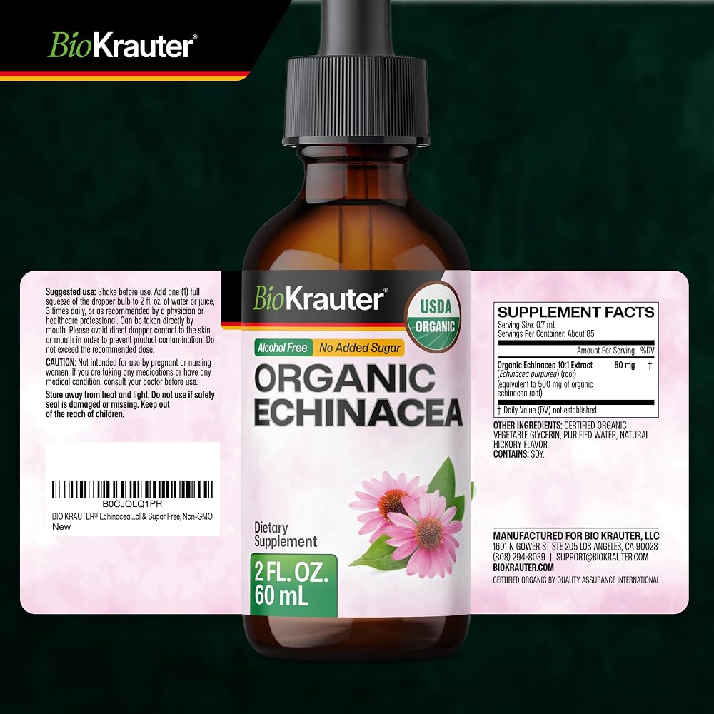 BIO KRAUTER Echinacea Root Immune & Respiratory Support - 2 Fl Oz - image 9