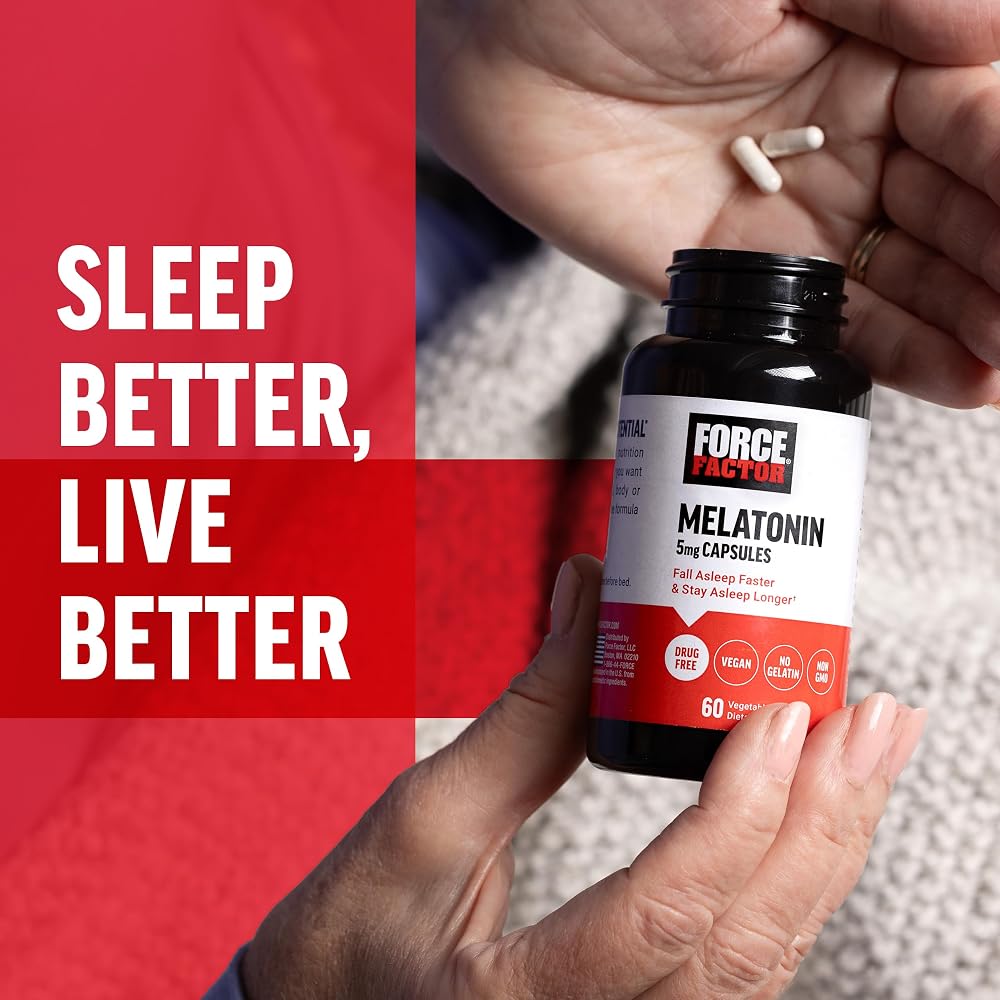 Force Factor Melatonin 5mg Sleep Aid - 60 Vegetarian Capsules - image 7