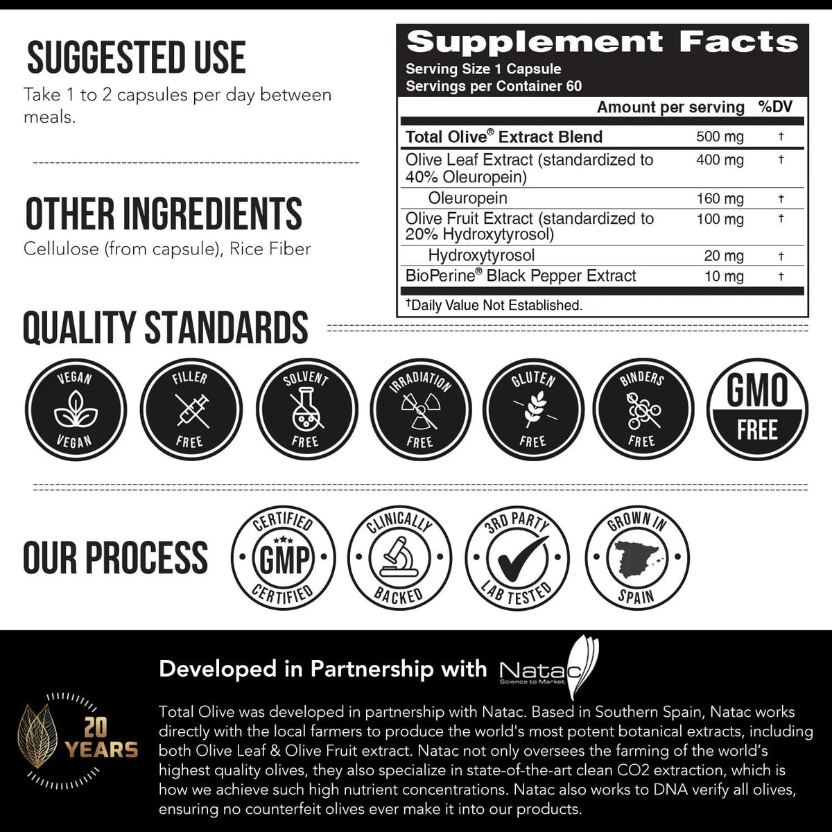 Triquetra Health Total Olive Olive Leaf Extract 40% Oleuropein - 60 Capsules - image 7