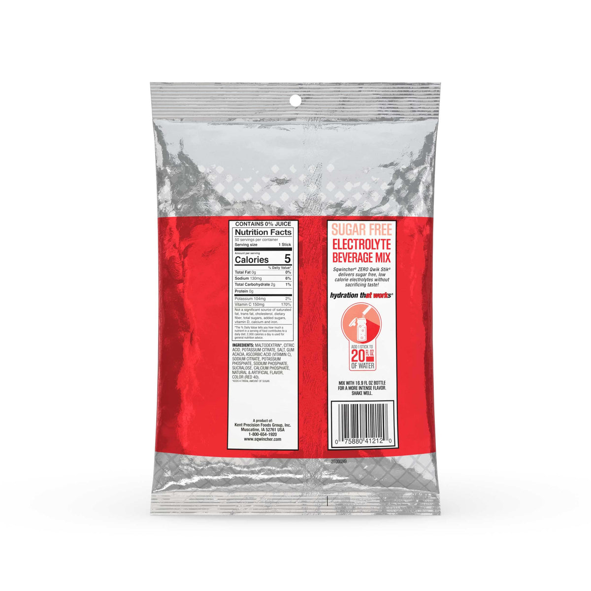 Sqwincher Zero Qwik Stik - Sugar Free Electrolyte Powdered Beverage