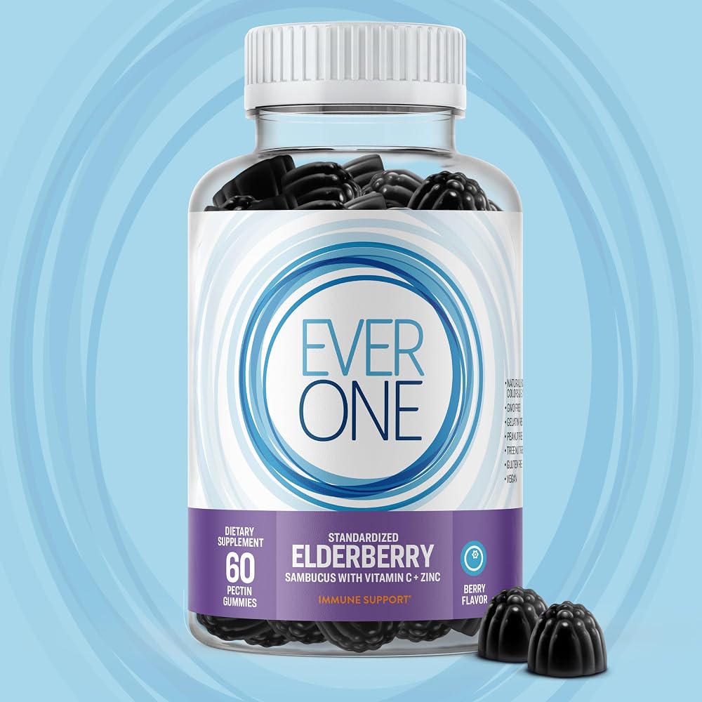 Ever One Sambucus Elderberry Gummies with Vitamin C and Zinc - 60 Gummies - image 2