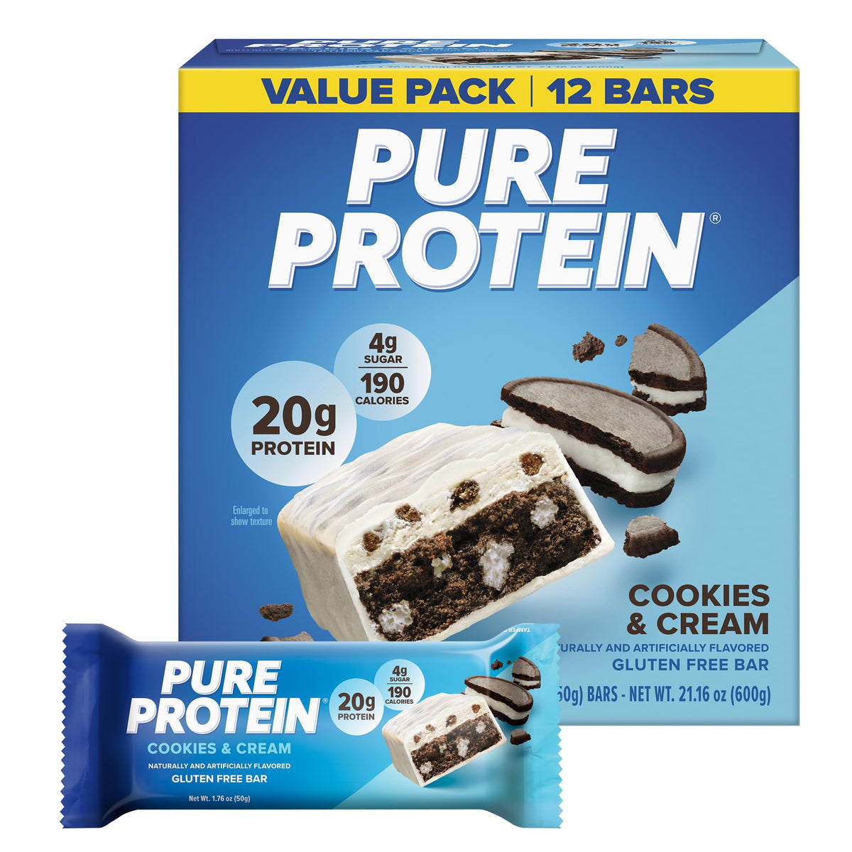 Pure Protein Bars, High Protein, Nutritious Snacks to Support Energy