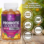 Nature's Nutrition Probiotics for Digestive Health Gummies - 6 Unique