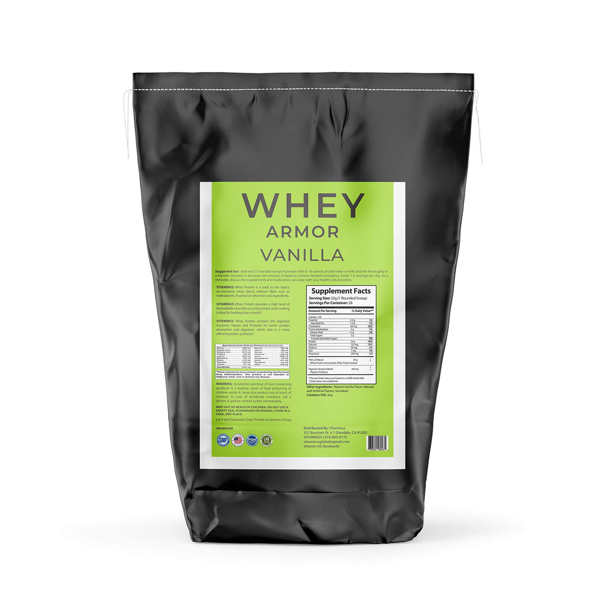 Vitaminus Whey Armor Vanilla Premium Whey Blend - 2 lb - image 2