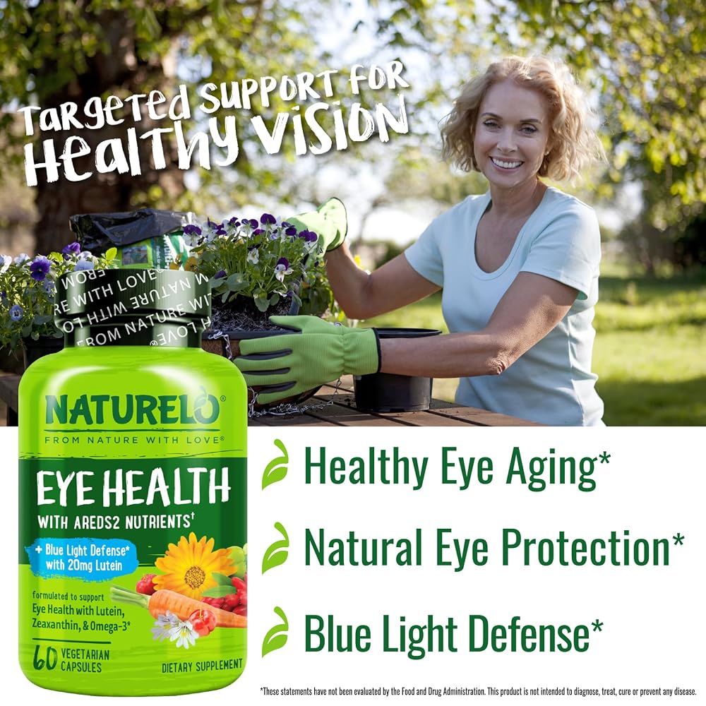 NATURELO Eye Vitamins AREDS 2 Formula - 120 Vegan Capsules - image 4