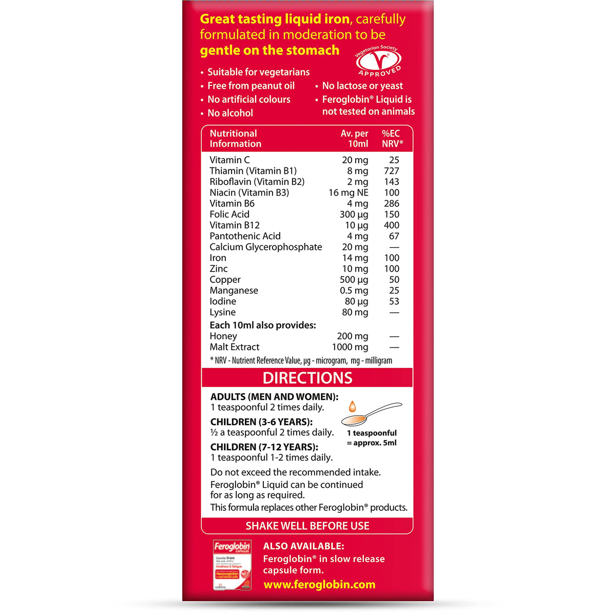 Feroglobin Organic Iron Liquid - 500ml - image 2