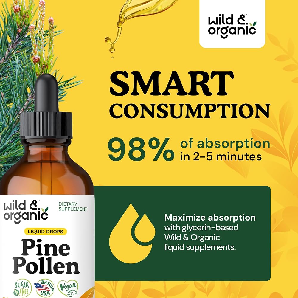 Wild & Organic Pine Pollen Tincture - 4 fl oz - image 4