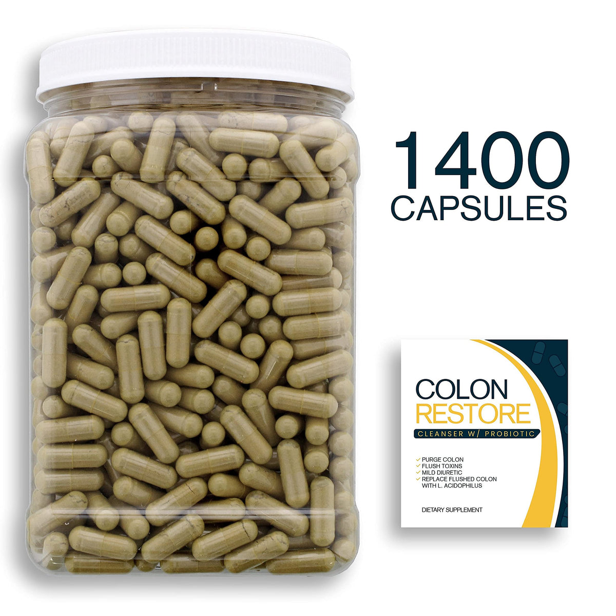 Bulk Buy Colon Restore 1400 Count Capsules - Cleanse & Probiotic - image 2