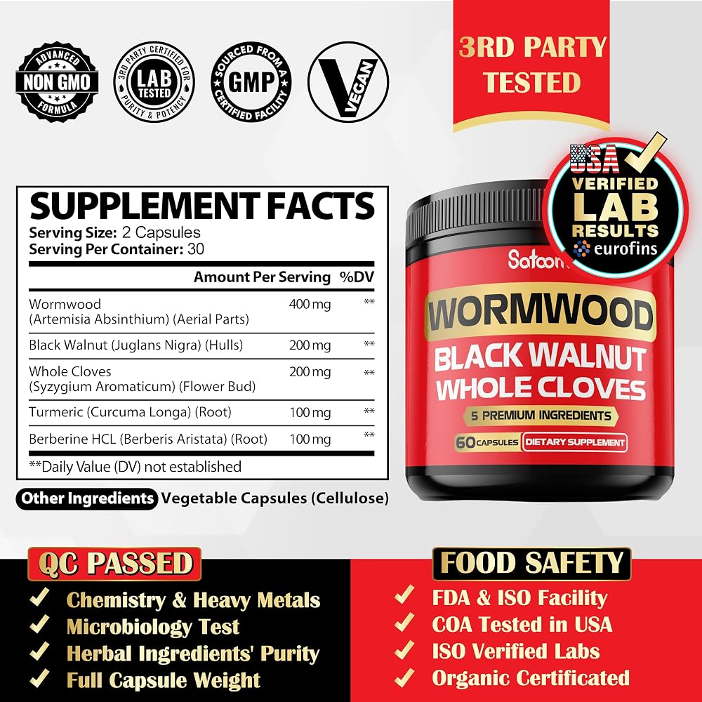 Satoomi Wormwood Capsules Supplement 5in1 & 10in1-50