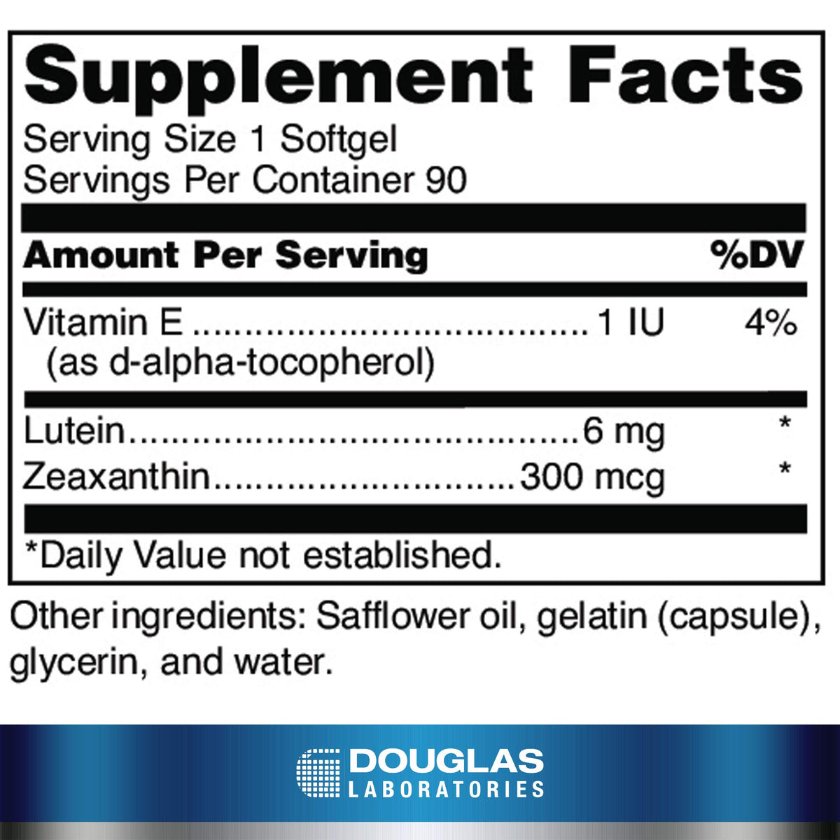 Douglas Laboratories Lutein 6 mg Vision Support - 90 Softgels - image 2